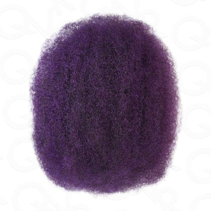 qvr dark mixed purple color afro kinky bulk human hair extensions