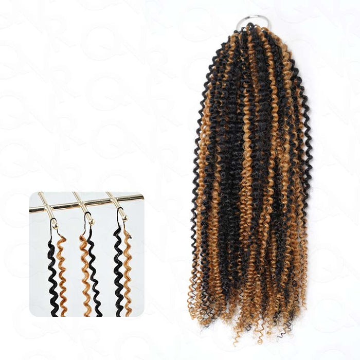 qvr crochet braids blonde highlight afro kinky curls for black women 4c hair