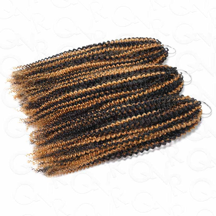 qvr human hair crochet braids blonde mix kinky texture for locs style