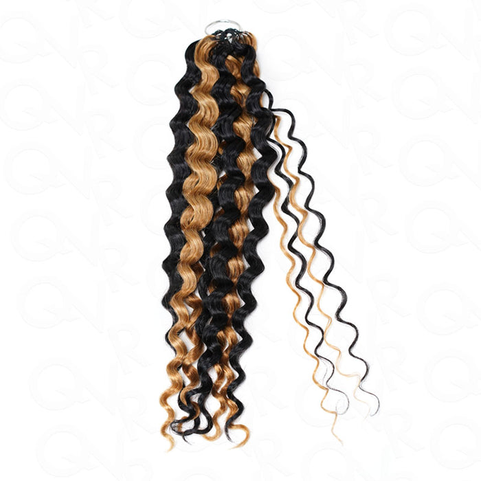 blonde and black mixed human hair crochet braids