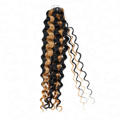 blonde and black mixed human hair crochet braids
