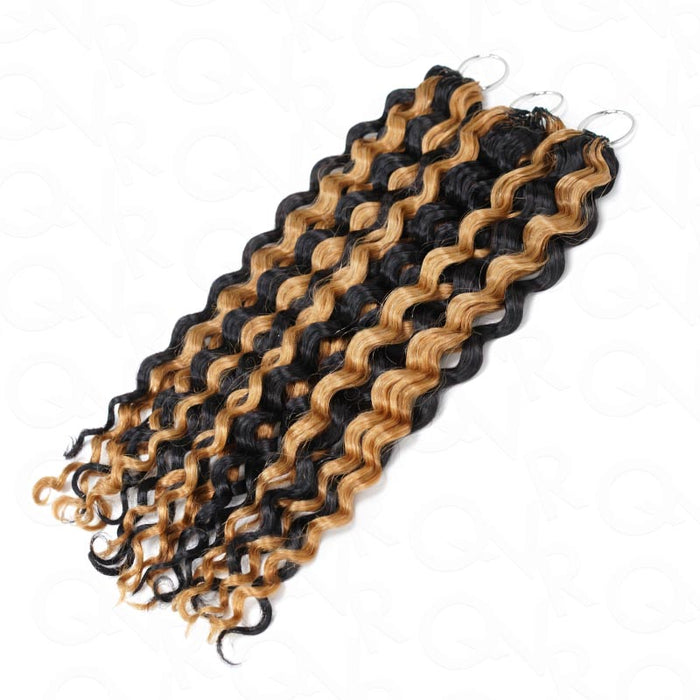 qvr hair crochet hair extensions, two tone mixed packs