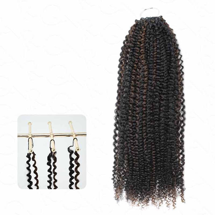qvr crochet braids brown highlight afro kinky 4c hair for black women