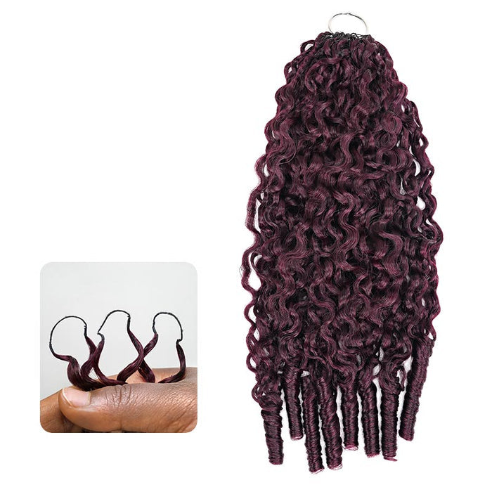 qvr crochet braids burmese curly dark burgundy for black women 4c hair party style