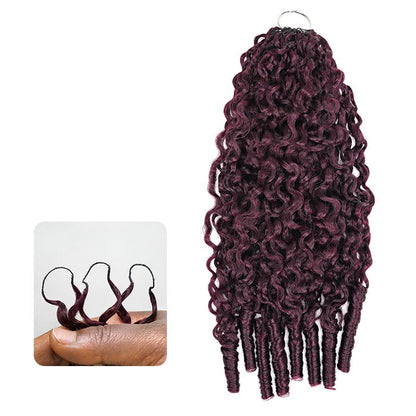 qvr crochet braids burmese curly dark burgundy for black women 4c hair party style