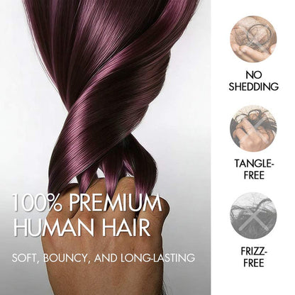 qvr human hair crochet braids burgundy curls for locs and twists date night