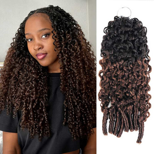 qvr crochet braids burmese curly ombre brown for black women 4c hair daily wear