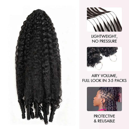 qvr crochet hair extensions kinky straight curls for dreadlocks protective look