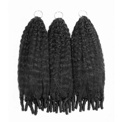 qvr miracle knots human hair feather crochet hair kinky straight for black women volume
