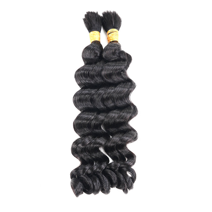 qvr bulk human hair loose deep wave for black women