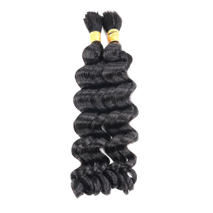 qvr bulk human hair loose deep wave for black women