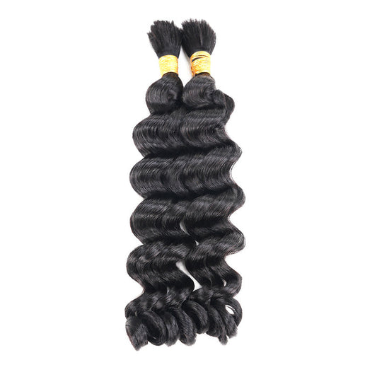 qvr bulk human hair loose deep wave for black women