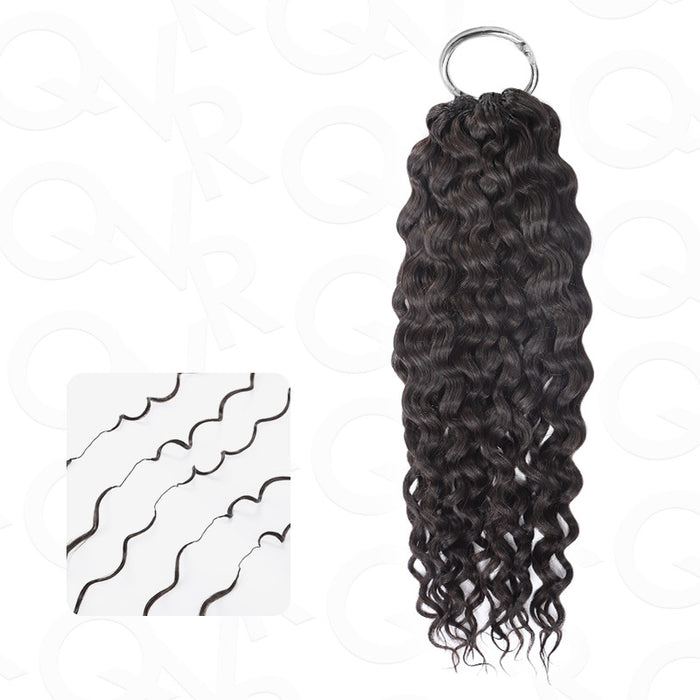 qvr crochet human hair feather crochet hair curly for locs inspired style