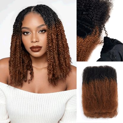 qvr afro kinky bulk hair ombre brown 1b 30 twists for black women