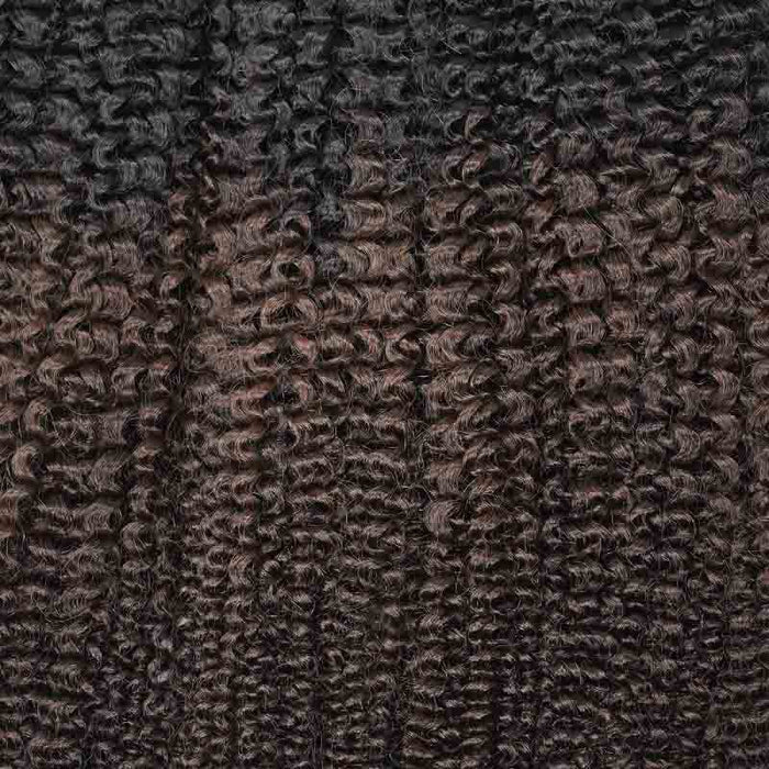 QVR Ombre Brown #T1B/4 Feather Crochet Hair Extensions in Afro Kinky CurlyTexture
