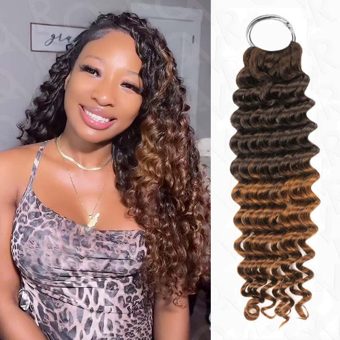 Chinese Human Hair (Top Quality) / Deep Wave / 14'' 14'' 14''