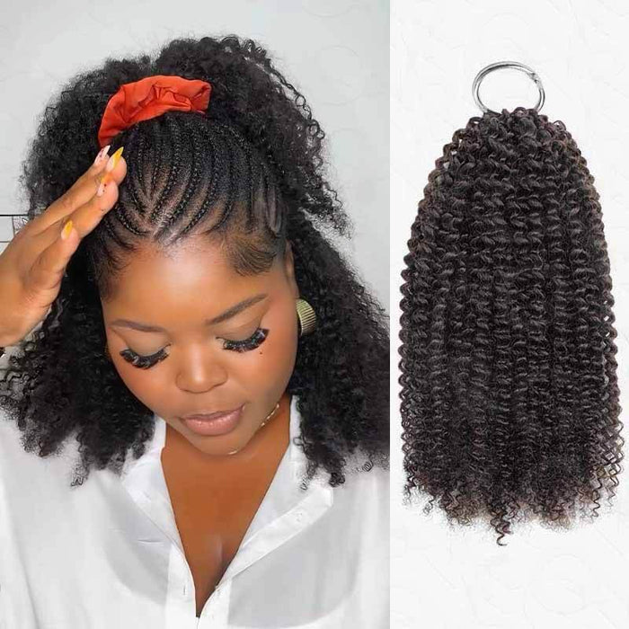 Chinese Human Hair (Top Quality) / Afro Kinky Curly / 14'' 14'' 14''