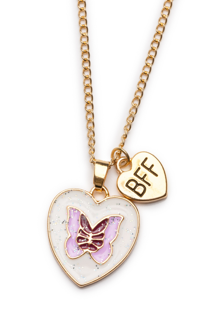 Rainbow Butterfly BFF Necklaces, 2pcs Assorted