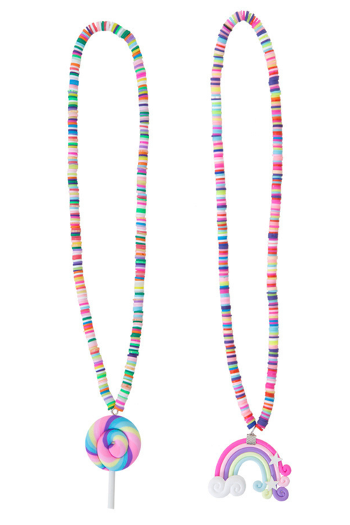 Rainbow Lolly Necklace, 2pcs Assorted