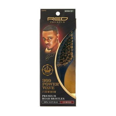 RED Premium 360 Power Wave Brush X Bow Wow - Med Soft Club #BORP02 - Palms Fashion Inc.