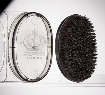 RED Premium Pocket Wave Brush X Bow Wow - Curved Palm Brush MEDIUM #BORPP02 - Palms Fashion Inc.
