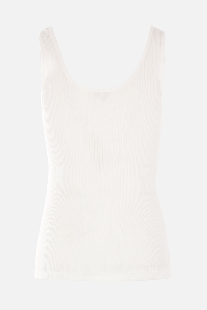 rib jersey tank top
