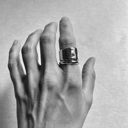 Species by the Thousands chunky stacking rings in brass.