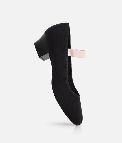 RO14 Girls' Cuban Heel Ballet Character Shoes • Black