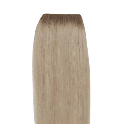 Rooted Highlight Caramel Brown (#5B) to Blonde Blend (#16B/60B) 20" Keratin Tip