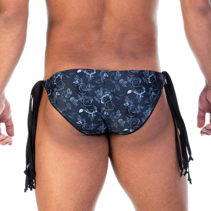 Rose Black Swim Brief vista frontal de Gigo Underwear