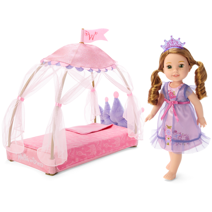 Royal Canopy Bed for WellieWishers™ Dolls