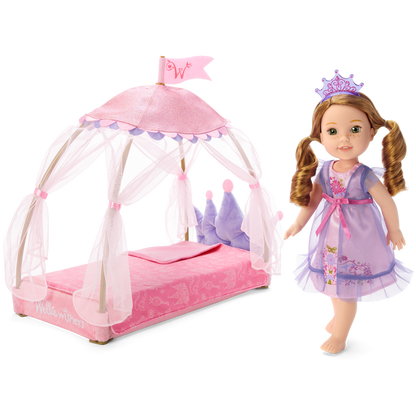 Royal Canopy Bed for WellieWishers™ Dolls