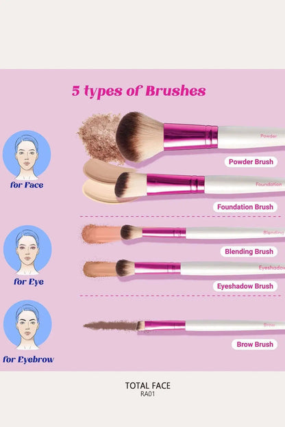 RUBY KISSES RK MAKEUP BRUSH KIT RED BEAUTY
