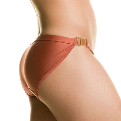 Rush Brown Swim Brief vista posterior de Gigo Underwear