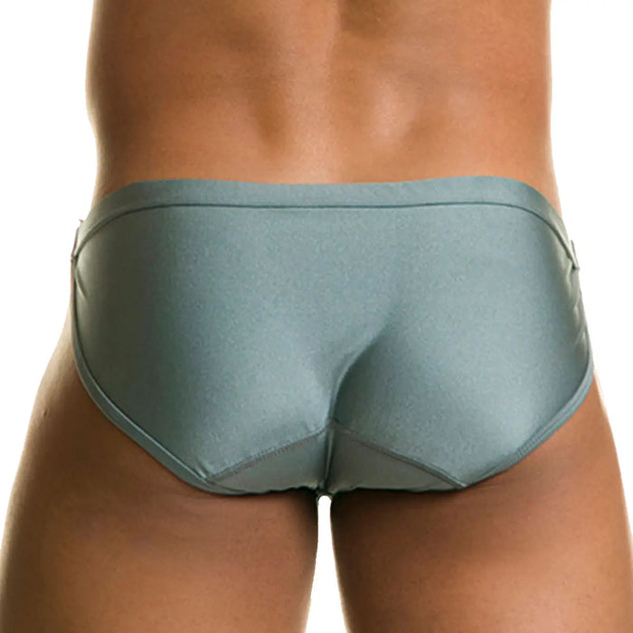 Rush Gray Swim Brief vista posterior de Gigo Underwear