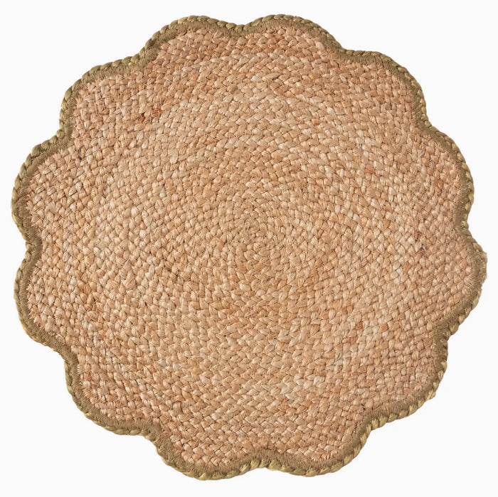 Sage Natural Scalloped Placemat