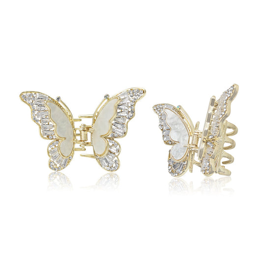 SANAS Golden Butterfly Hair Claw Clip Hair Accessories For Women
