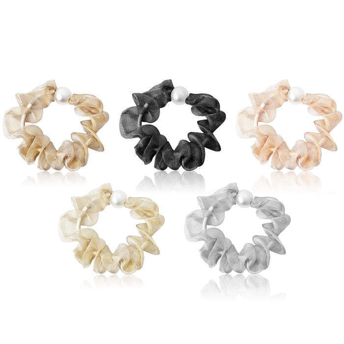 Sanas Hair Scrunchies Set 5Pcs Hair Accessories For Women