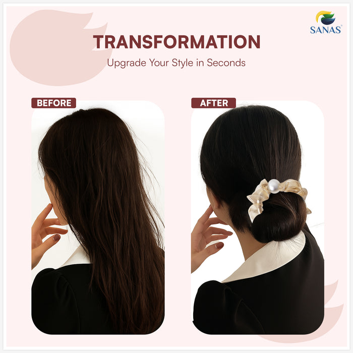 5Pcs Soft Fabric Scrunchies Hair Accessories For Women