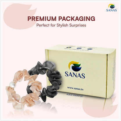 Sanas Scrunchies For Ponytails Hair Accessories For Women