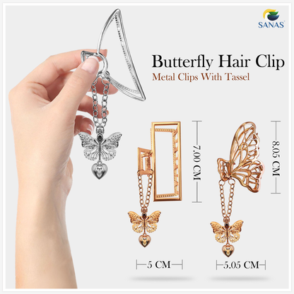 Butterfly Hair Accessories For Women with Tassel