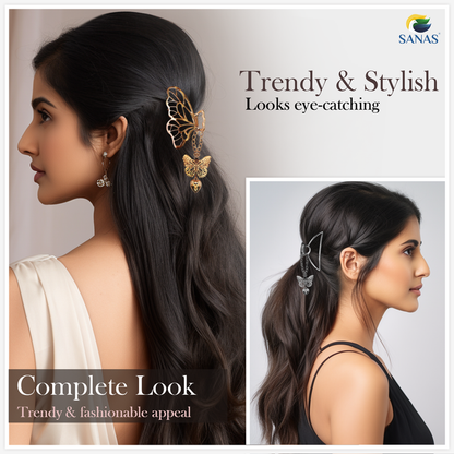 Luxury metal claw clip with tassel detailing