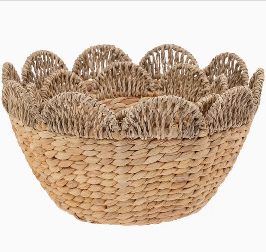 Scalloped Seagrass Bowls Set of 2