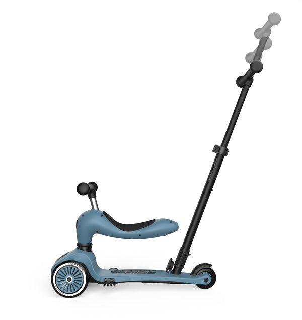 Scoot & Ride - Scooter - Highwaykick 1 - Push & Go - 2 in 1 Kickboard/ Kickboard with Seat - Steel - Adjustable Handle