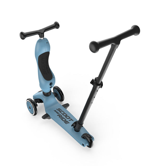 Scoot & Ride - Scooter - Highwaykick 1 - Push & Go - 2 in 1 Kickboard/ Kickboard with Seat - Steel - Top Look