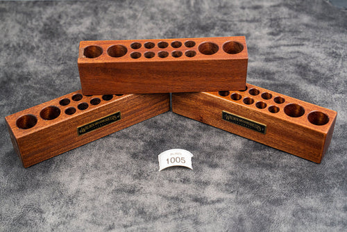 SECONDS WOOD DESK ORGANIZER - PEN AND TOOL HOLDER - MAHOGANY- 1005