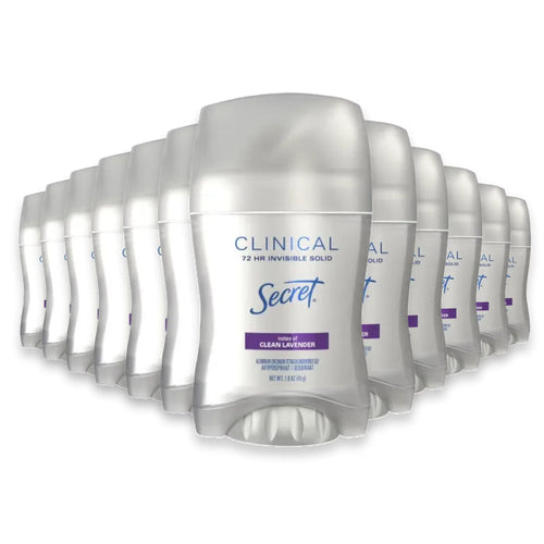 Secret Clinical Strength Invisible Solid, Lavender - 1.6 oz - 12 Pack