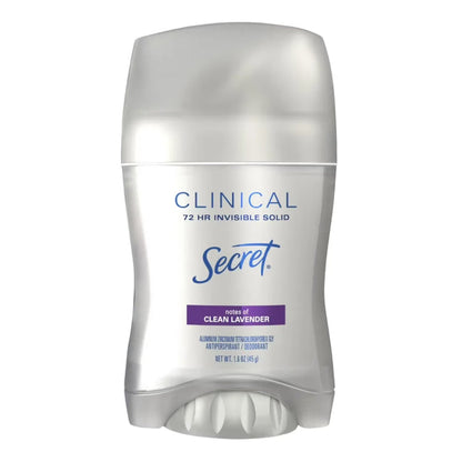 Secret Clinical Strength Invisible Solid, Lavender - 1.6 oz - 12 Pack