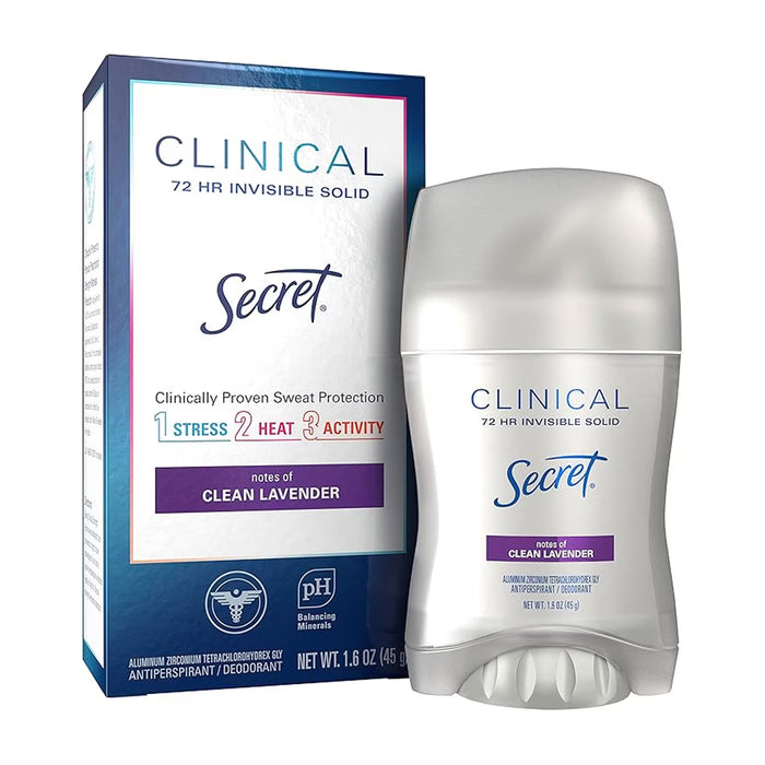 Secret Clinical Strength Invisible Solid, Lavender - 1.6 oz - 12 Pack