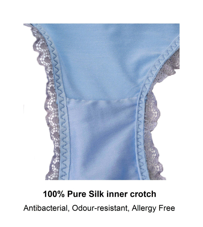 Serenity Silk and Organic Cotton Brief, inner gusset detail – Juliemay Lingerie